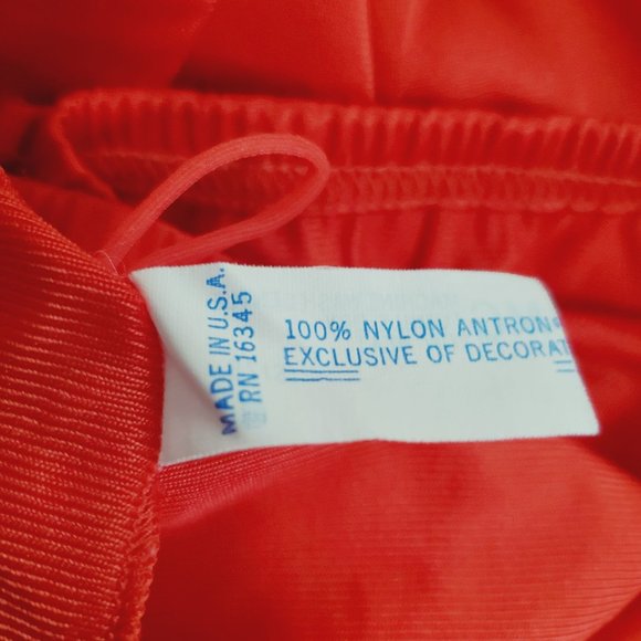 Vintage 70's Vanity Fair TWO Piece Valentine Red High Rise Pajama Pant Set, Sz M - Picture 9 of 9